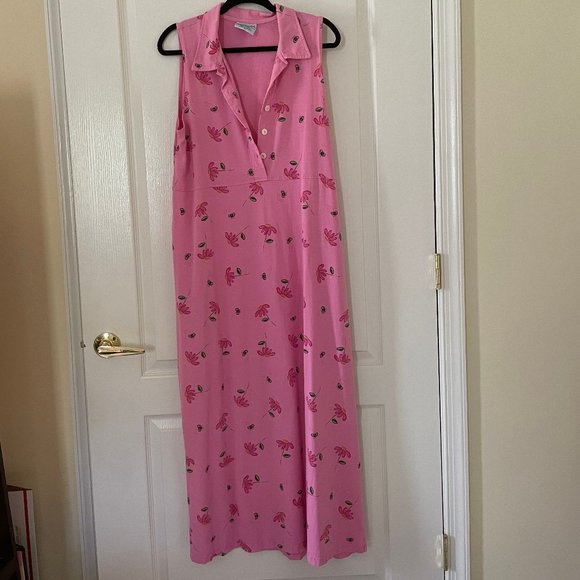 Zipcode Design Dresses & Skirts - ZIP CODE DESIGN PINK MAXI DRESS SLEEVELESS WITH BUTTON DOWN COLLAR - XL - NWOT